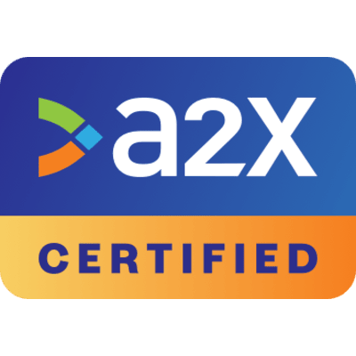 A2x certified badge